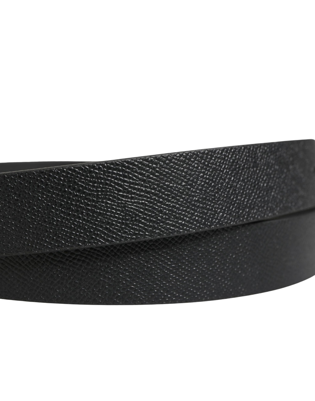 Men Black Classic Leather Logo Buckle Belt