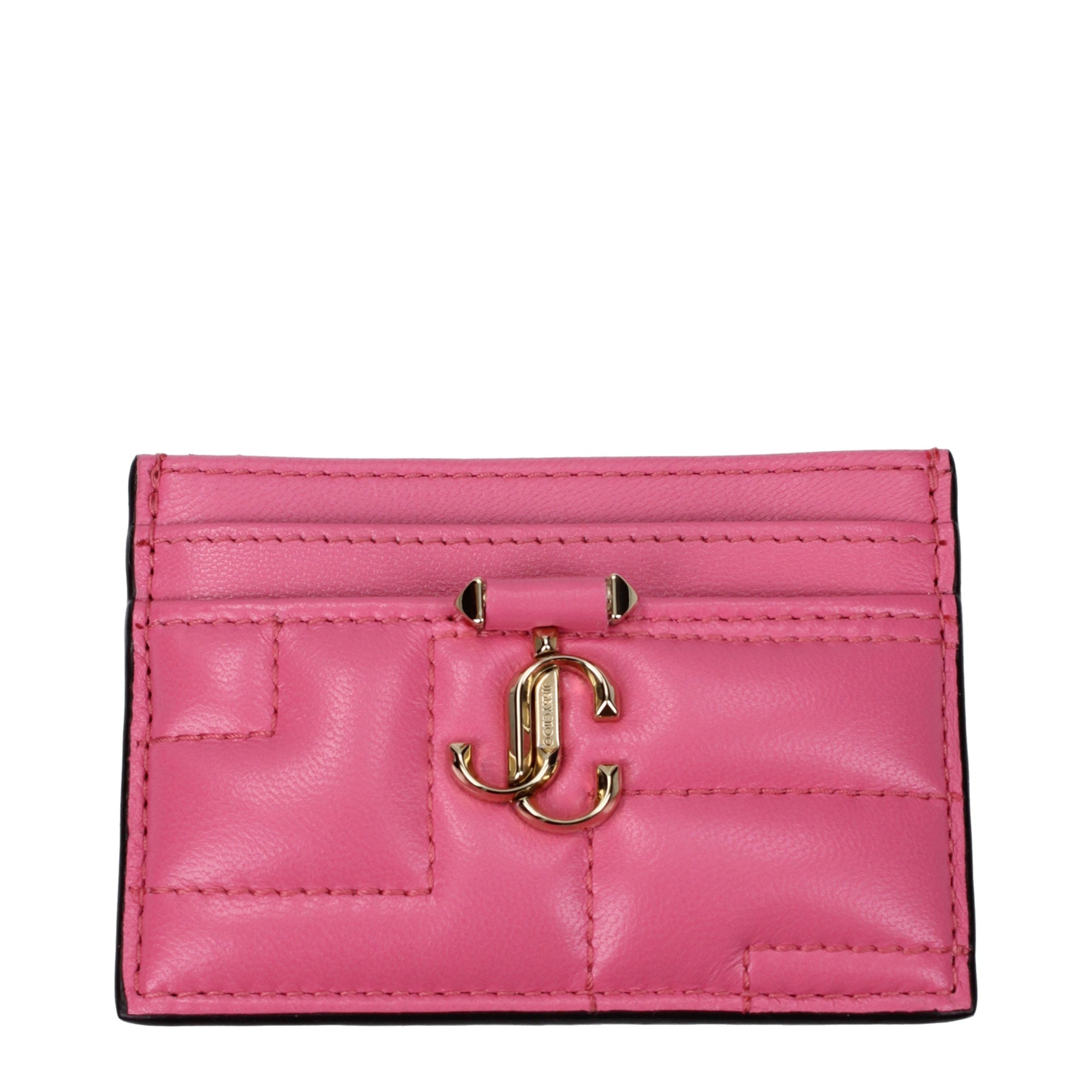Pink Leather Cardholder