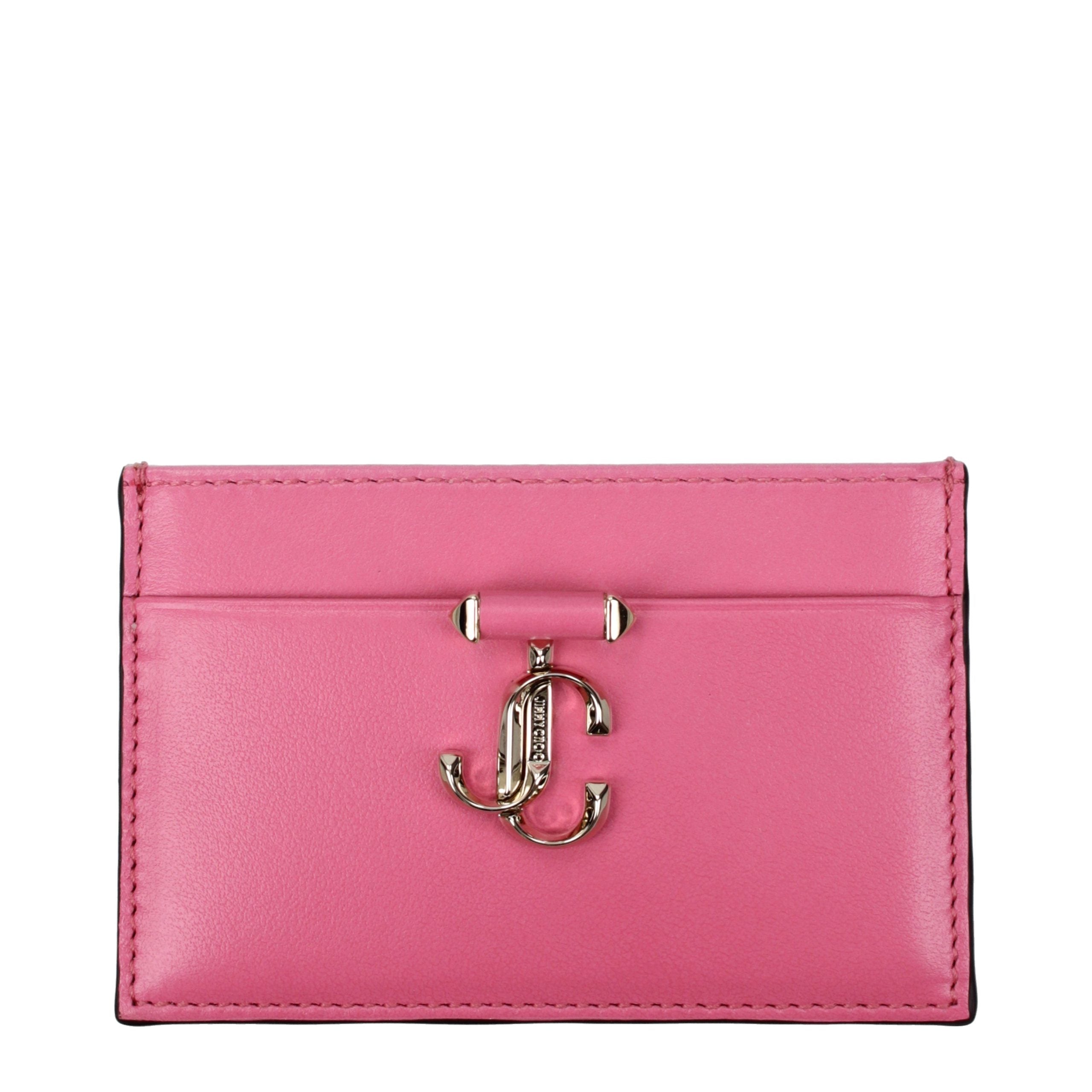 Pink Leather Cardholder