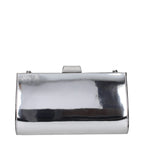 Gray Leather Clutch Bag