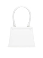 White Leather Le Chiquito moyen bag