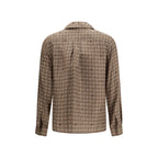 Brown Silk Pattern Shirt