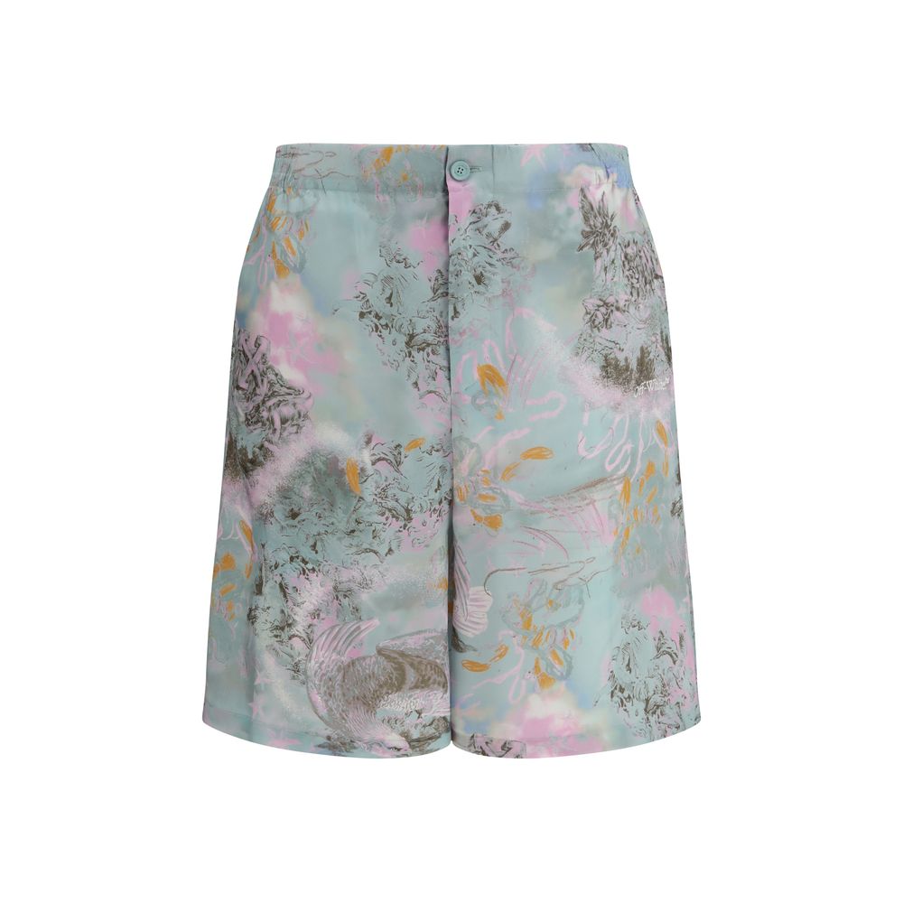 Multicolor Viscose Shorts