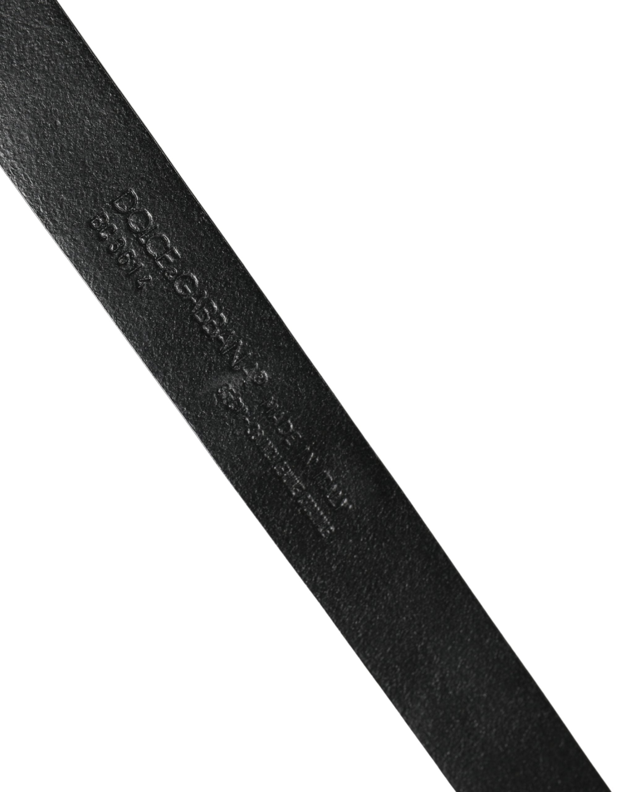 Men Black Exotic Leather Metal Buckle Belt