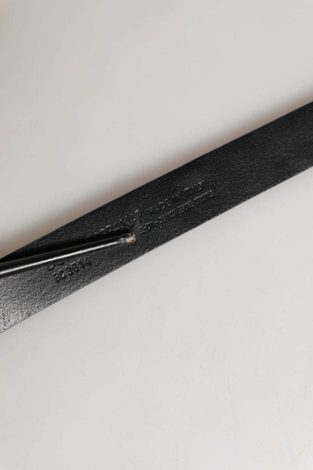 Men Black Exotic Leather Metal Buckle Belt