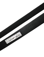 Men Black Exotic Leather Double Strap Belt