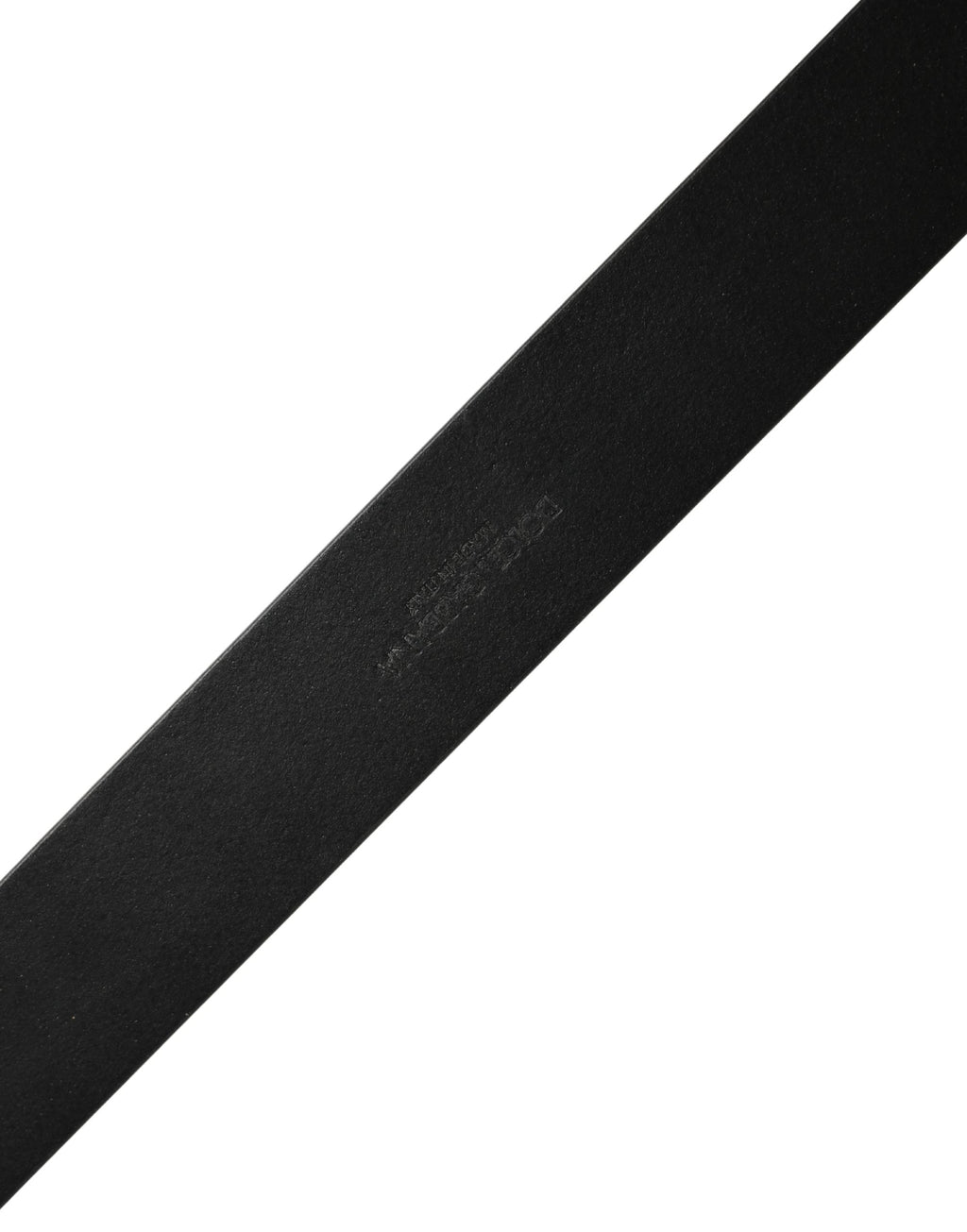 Black Classic Leather Logo Metal Buckle Belt