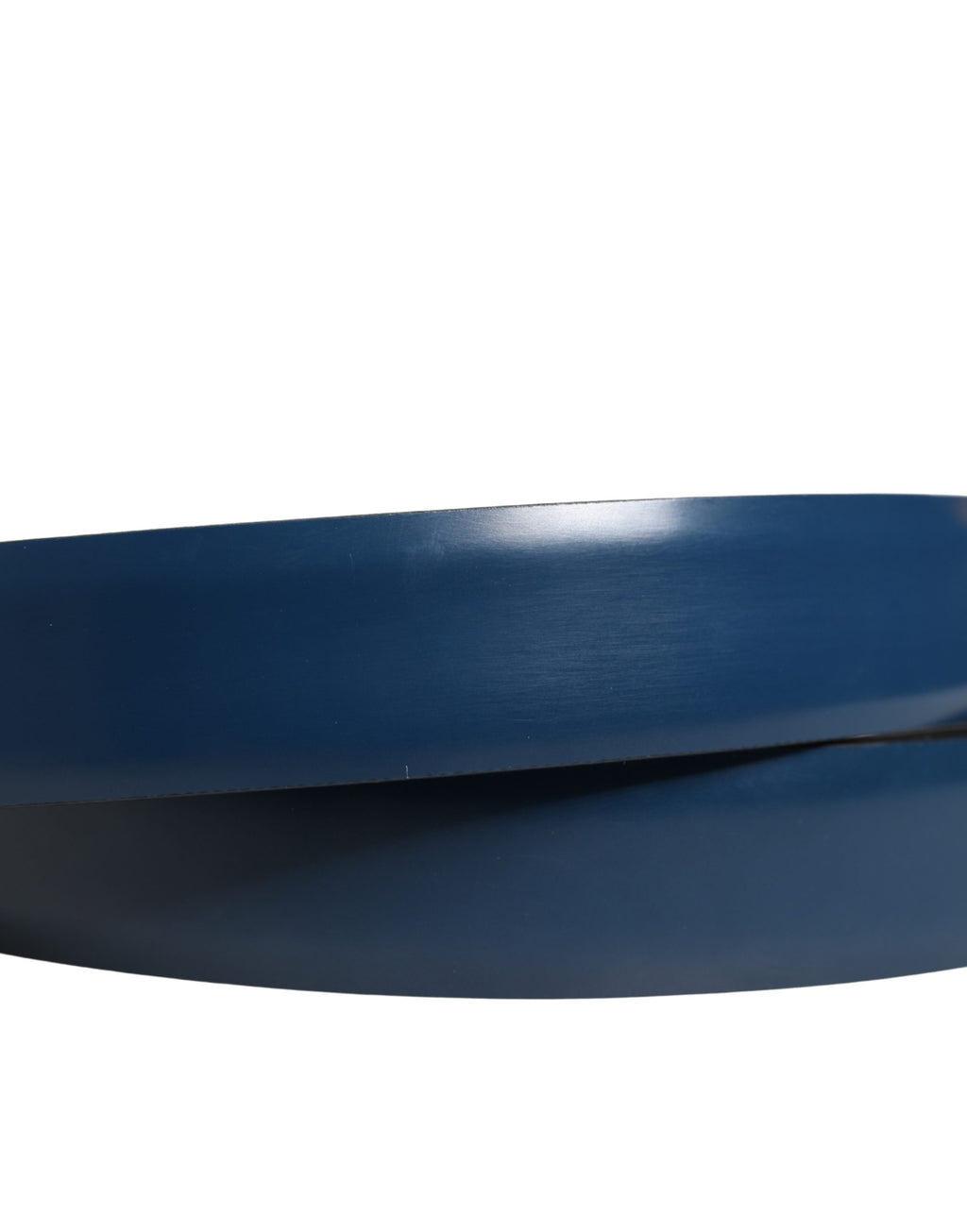 Men Blue Classic Leather Metal Buckle Belt