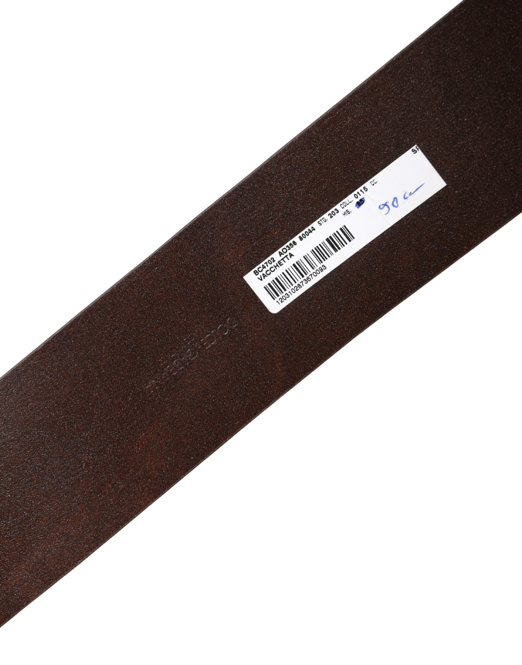 Brown Leather Wide Waist Metal Round Belt