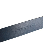 Men Blue Classic Leather Metal Buckle Belt