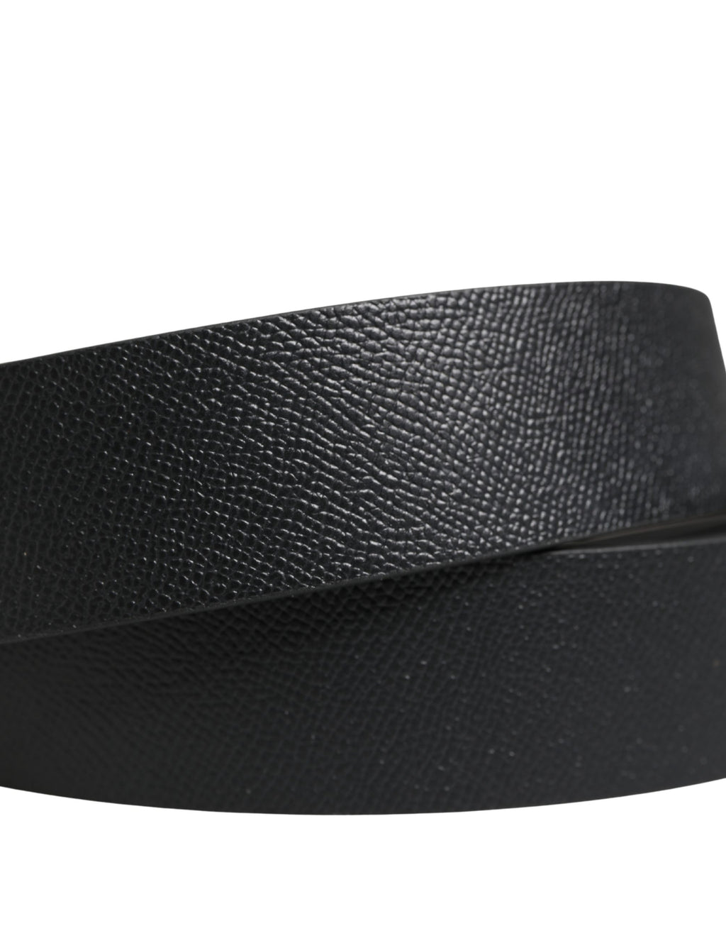 Men Black Classic Leather Metal Buckle Belt