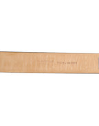 Men Black Leather Classic Metal Buckle Belt