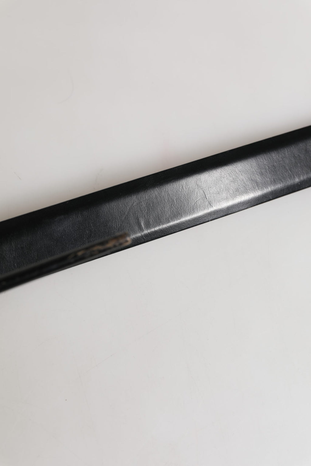 Men Black Leather Classic Metal Buckle Belt