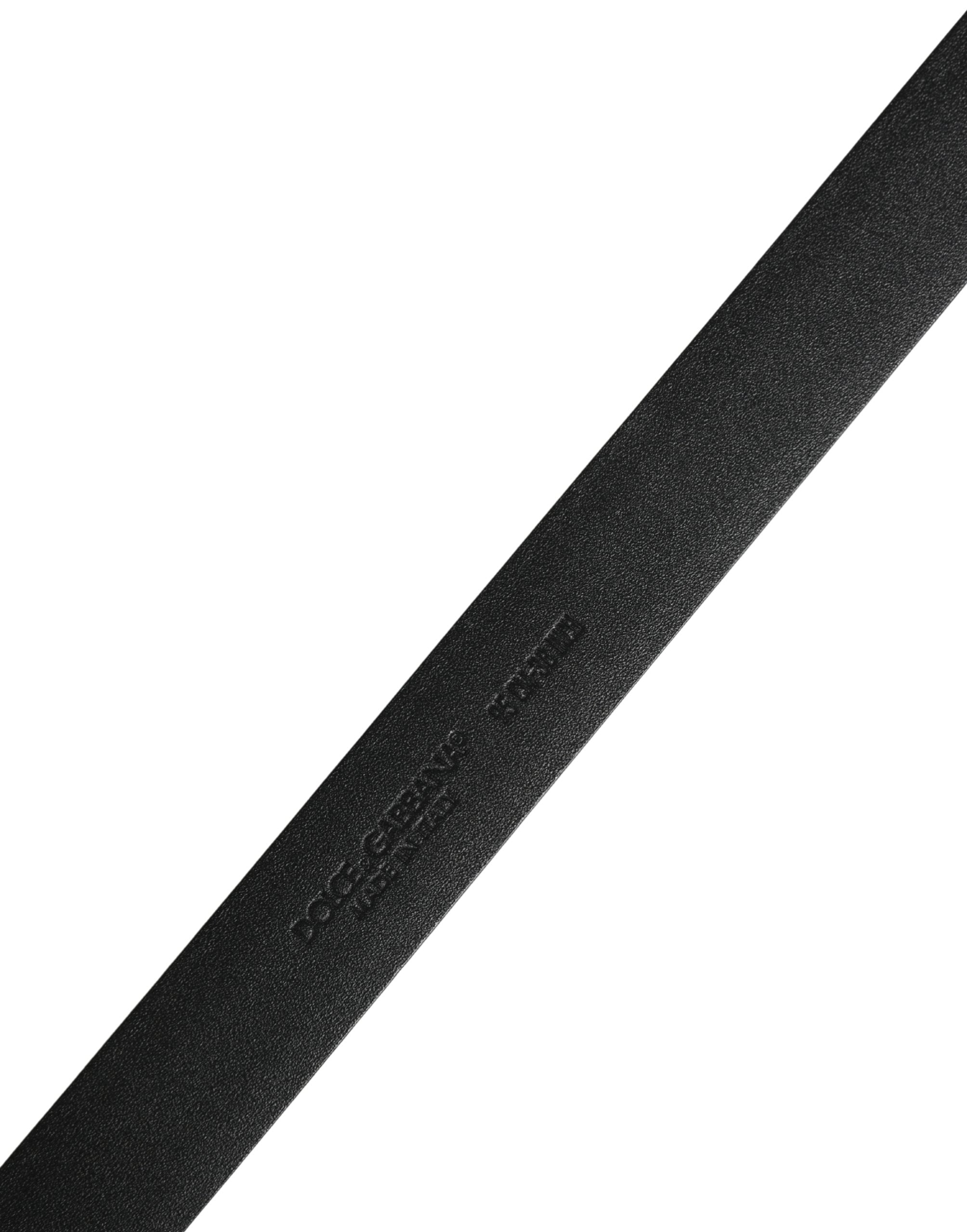Men Black Leather Classic Metal Buckle Belt