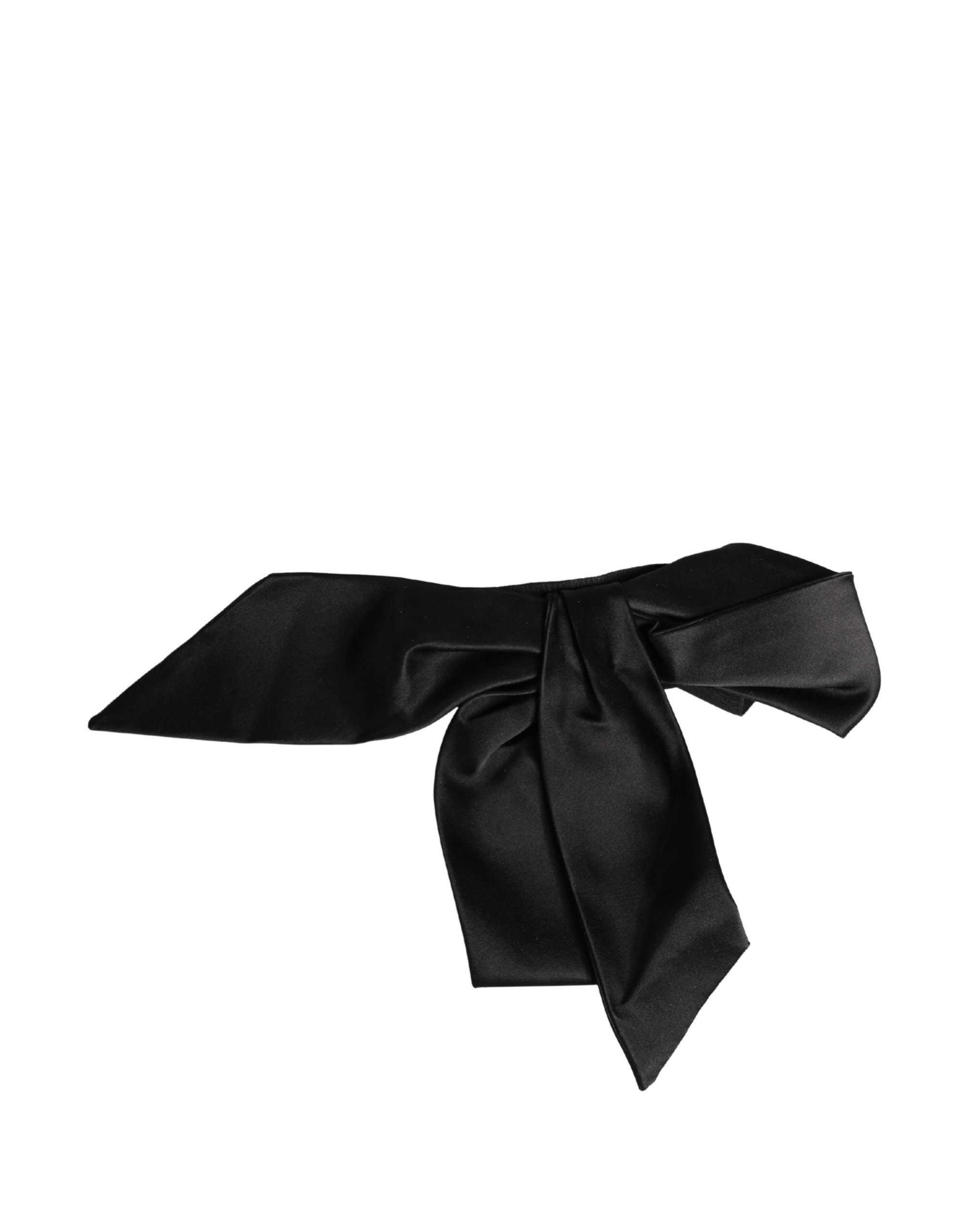 Black Silk Satin Sash Wide Waist Women Belt