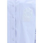 Blue Cotton Pattern Shirt