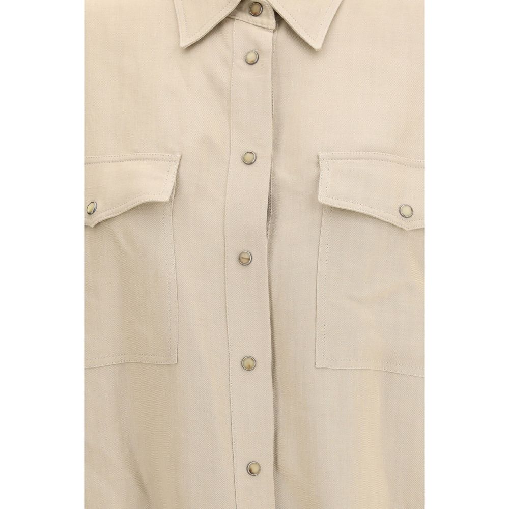 Beige Viscose Blouse