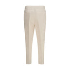 Beige Linen Casual Pants