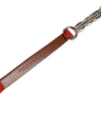 Red Velvet Crystals Chain Embellished Belt