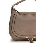 Beige Calf Leather Bos Taurus Shoulder Bag