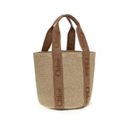 Beige Raffia Backet Bag