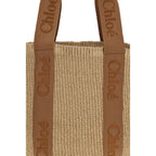 Beige Raffia Backet Bag