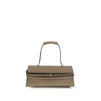 Beige Calf Leather Bos Taurus Shoulder Bag