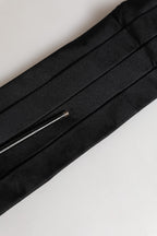 Black 100% Silk Women Wide Waist Cummerbund