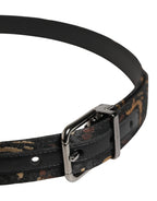 Multicolor Jacquard Silver Metal Buckle Belt