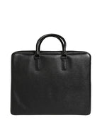 Black Car Man Applique Leather Weekender Borse Bag