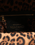 VULCANO Black Nylon #DGFAMILY Embellished Backpack Bag