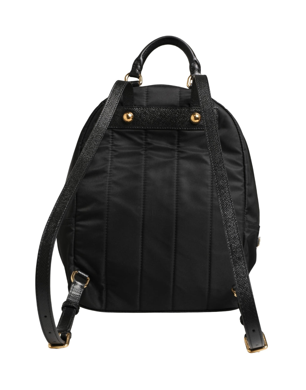VULCANO Black Nylon #DGFAMILY Embellished Backpack Bag
