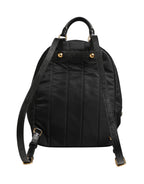 VULCANO Black Nylon #DGFAMILY Embellished Backpack Bag