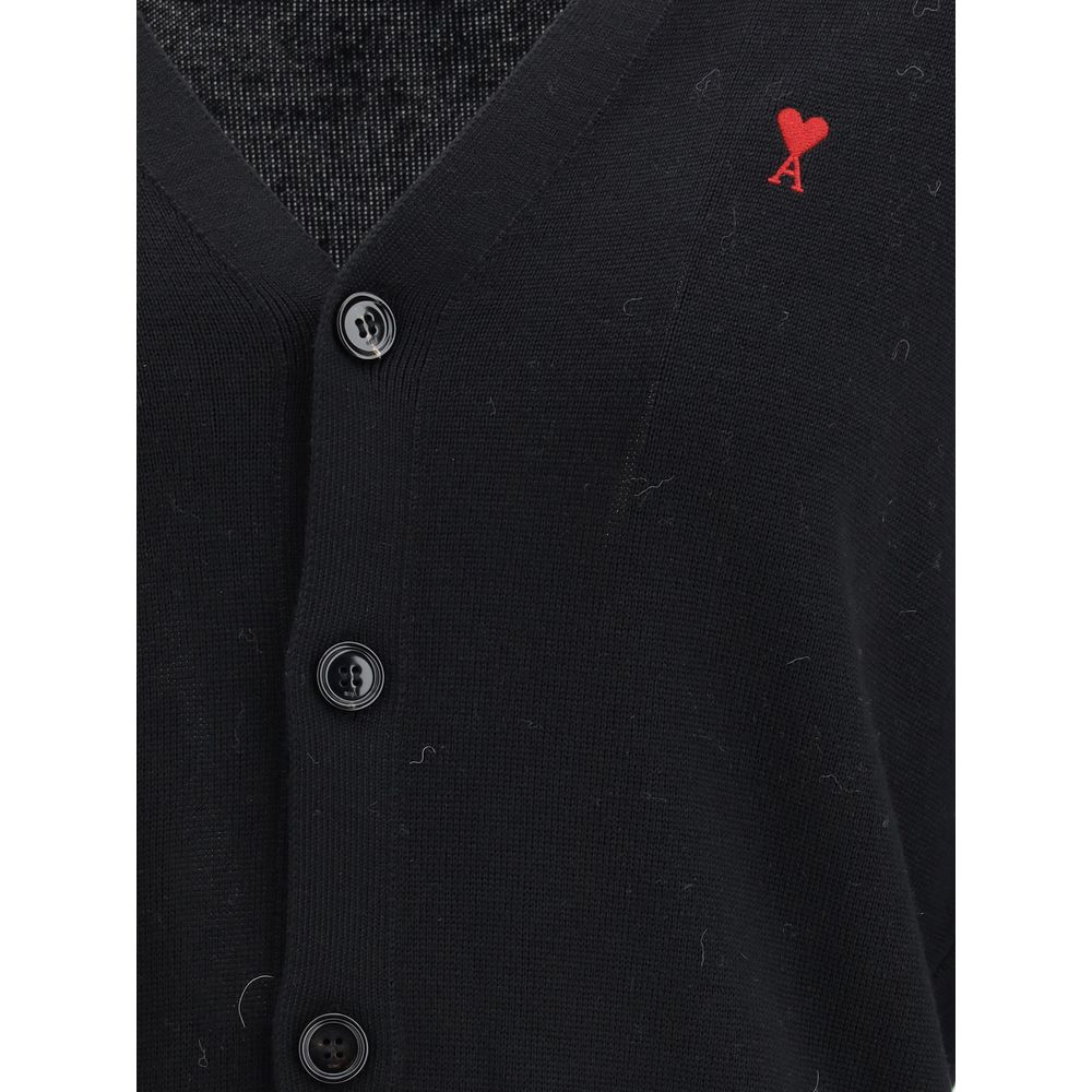 Black Wool Cardigan