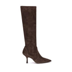 Brown Calf Leather Bos Taurus High Heel Boots