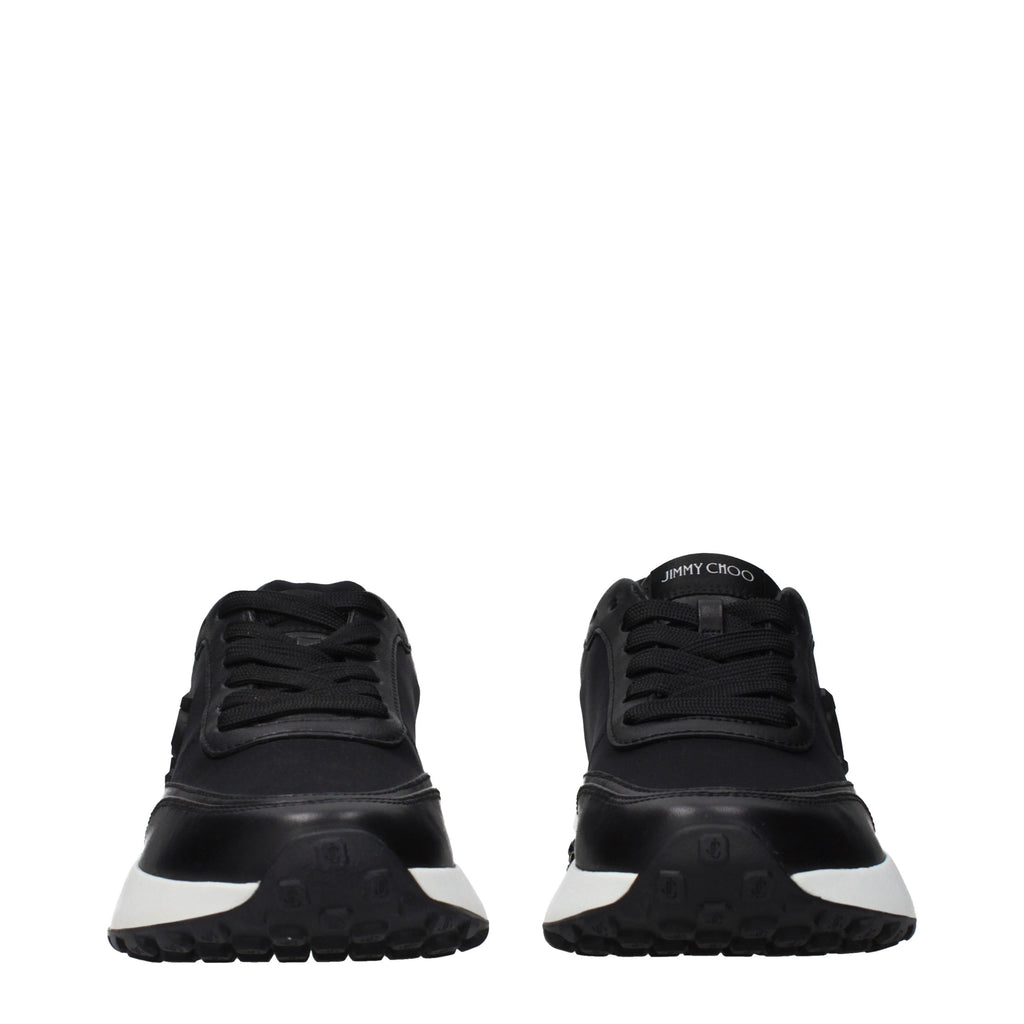 Black Fabric Athletic Sneakers