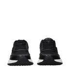 Black Fabric Athletic Sneakers