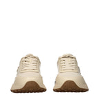 Beige Fabric Chunky Sneakers