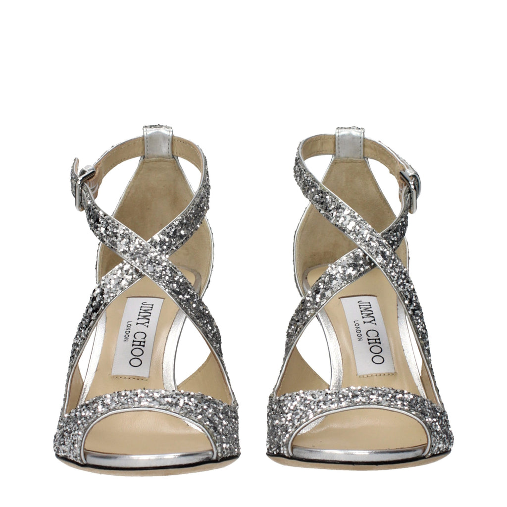 Gray Plastic Strap-On Sandals