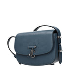 Blue Leather Shoulder Bag