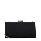 Black Satin Clutch Bag
