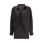 Black Wool Dress Shirt