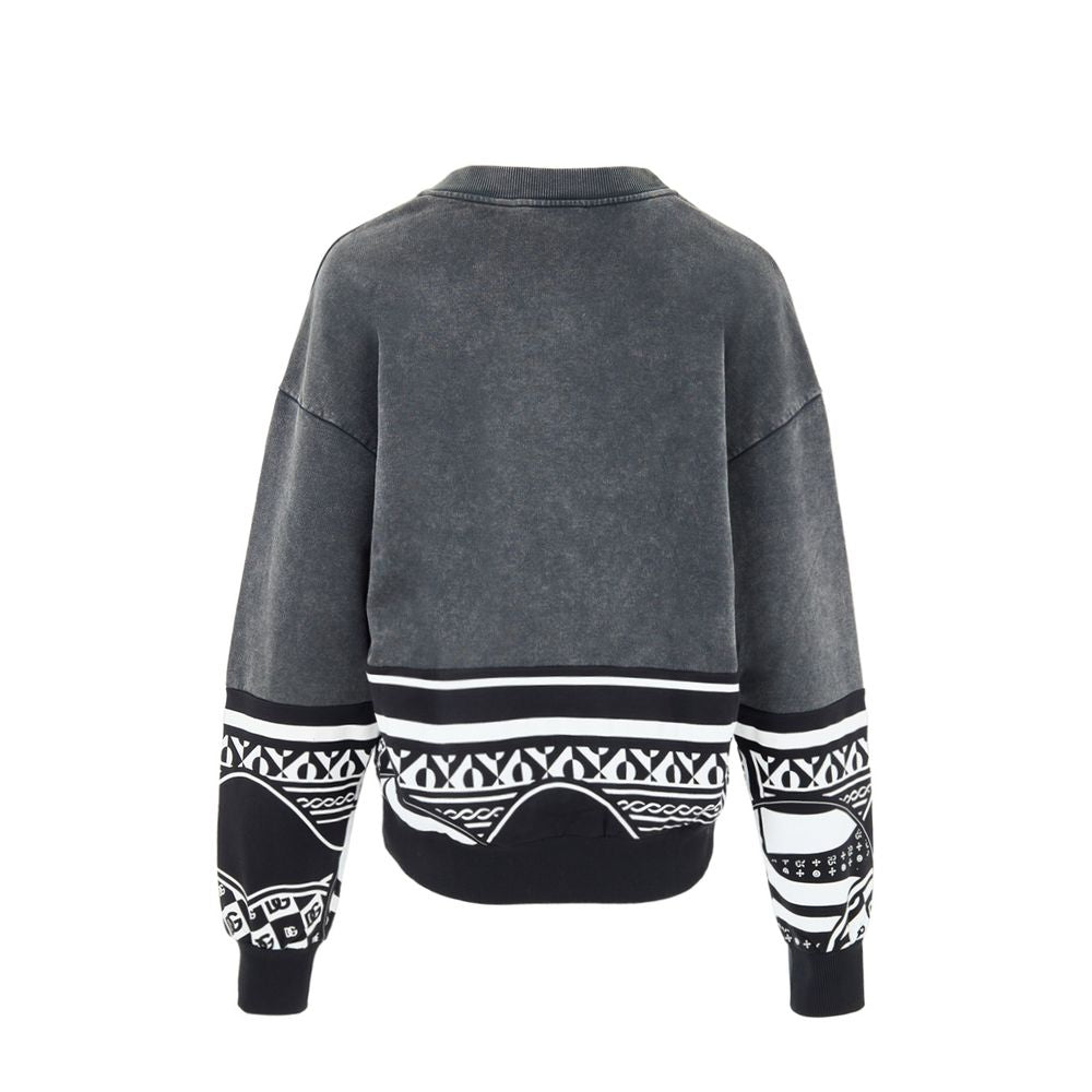 Black Cotton Sweatshirt