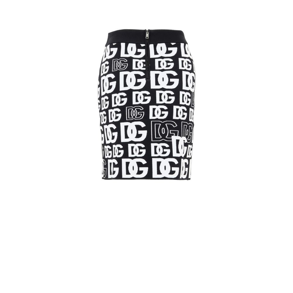 Black Cotton Mini Skirt