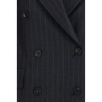 Gray Fleece Wool Blazer