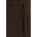 Brown Cotton Casual Dress