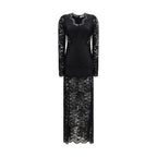Black Polyamide Casual Dress