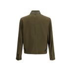 Bicolor Wool Full-Length Jacket