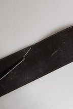 Beige Suede Leather Silver Metal Buckle Belt