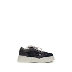 Gray Calf Leather Bos Taurus Athletic Sneakers